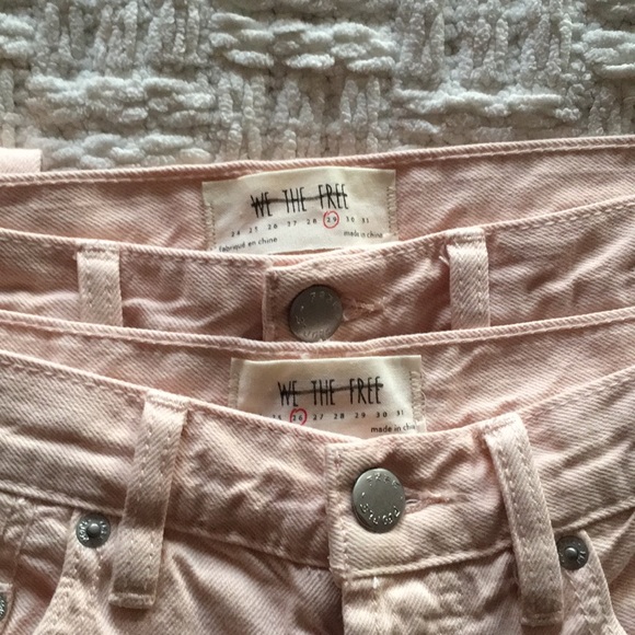 NWOT Free People Destroyed Boyfriend Jeans in Pink - Picture 3 of 8